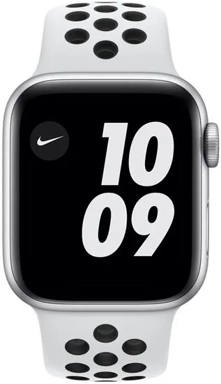 Chytré hodinky Apple Watch Nike Series 6 / 40 mm / 32 GB / GPS + Cellular / Platinum/Black / 2. JAKOST