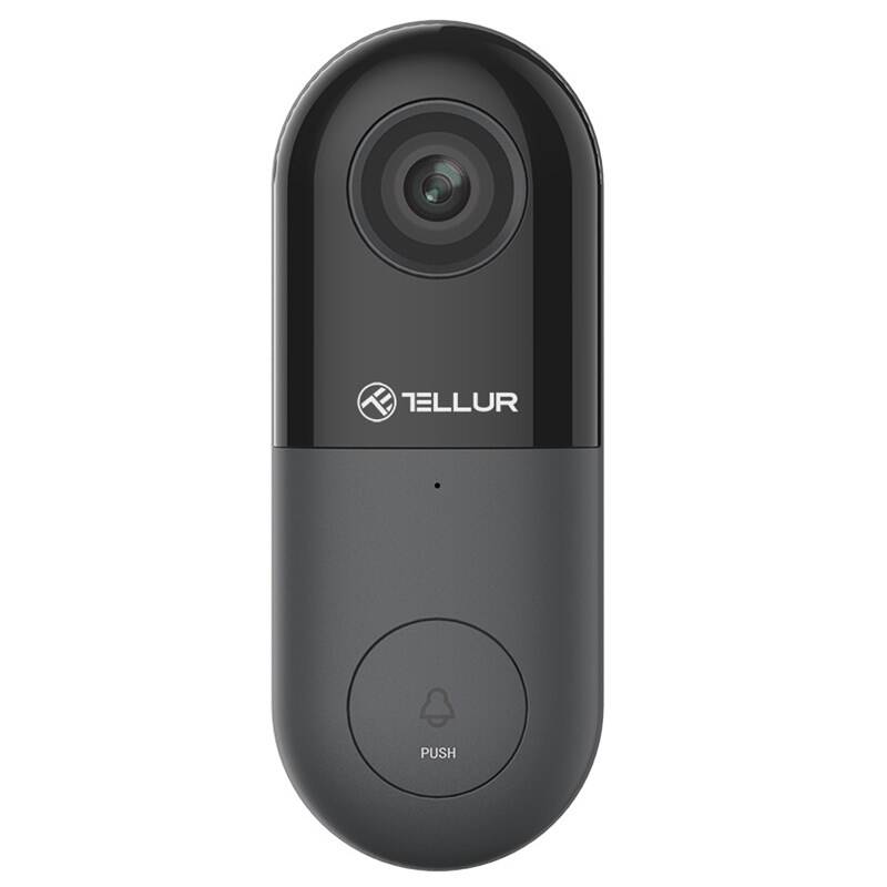 Zvonek Tellur Video DoorBell / WiFi / PIR / 2,4 GHz / 130° / černá / POŠKOZENÝ OBAL