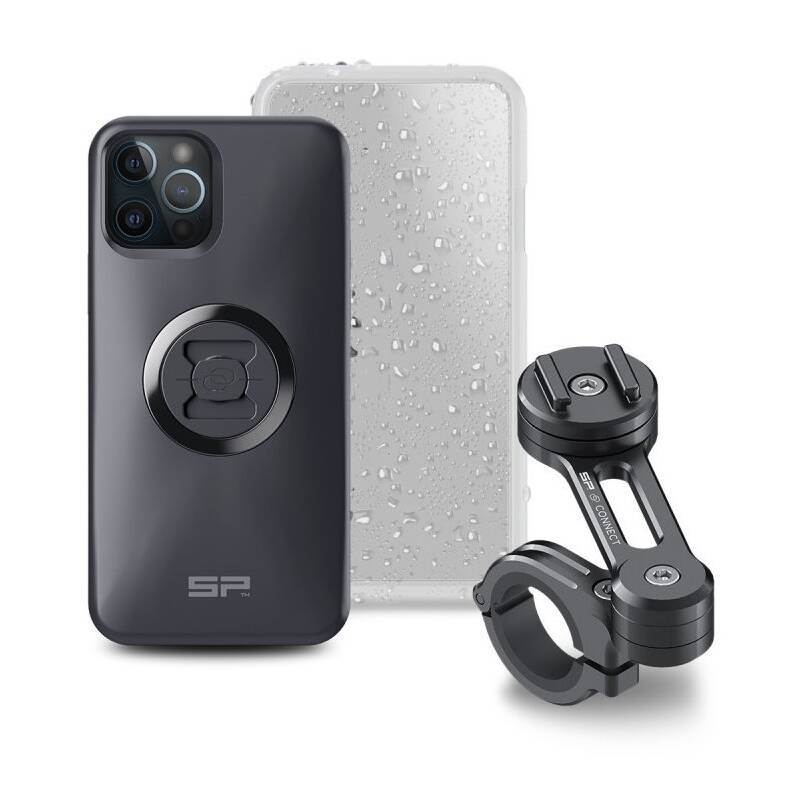 Držák na mobil SP Connect Moto Bundle pro Apple iPhone 12 Pro/12 / na motorku / černá