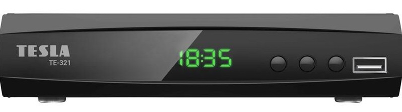 Set-top box Tesla TE-321 / DVB-T2 / 1 tuner / USB / HDMI / černá / ROZBALENO