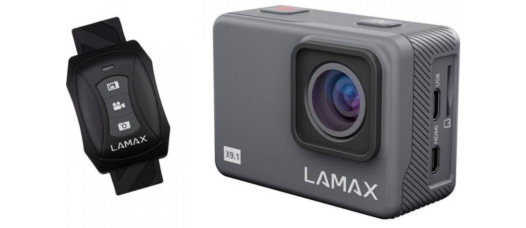 Outdoorová kamera LAMAX X9.1 / 2" (5,1 cm) LCD displej / úhel záběru 170° / 12 Mpx / Micro USB 2.0 / HDMI / šedá