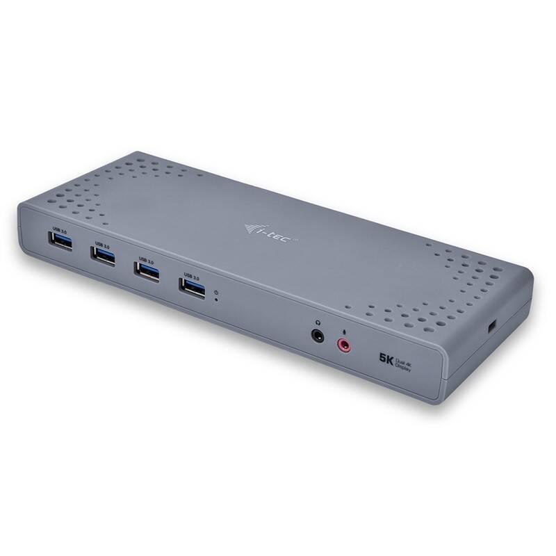 Dokovací stanice i-tec USB 3.0 / USB-C Dual Display / 3,5 mm jack / HDMI / šedá / ZÁNOVNÍ