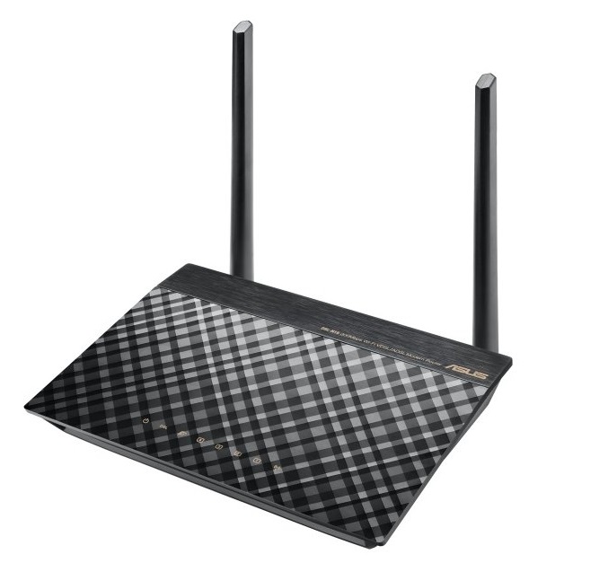 Bezdrátový router Asus DSL-N16 / 2,4 GHz / 4 LAN porty / černá / ROZBALENO