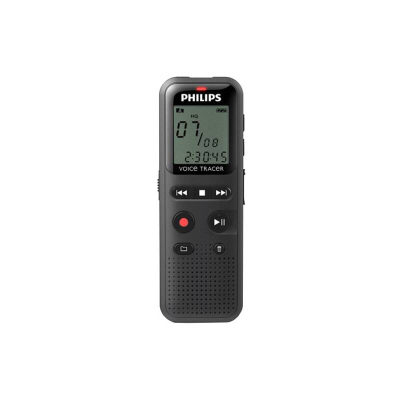 Diktafon Philips DVT1150 / 4 GB / stereofonní záznam / LCD displej / černá / POŠKOZENÝ OBAL