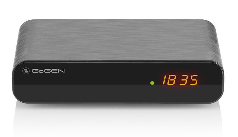 Set-top box GoGEN DVB 133 T2 SENIOR / 8 W / tuner DVB-T2 (H.265/HEVC) / HDMI / USB / český teletext / černá / POŠKOZENÝ OBAL