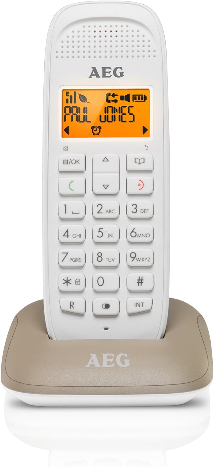 Bezdrátový telefon AEG Voxtel D81 / 1GB / 1,6" (4 cm) / bílá/béžová