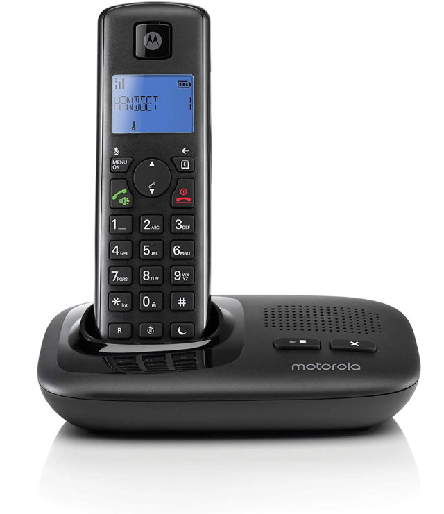 Bezdrátový telefon Motorola T411+ / handsfree / DECT / černá / ZÁNOVNÍ