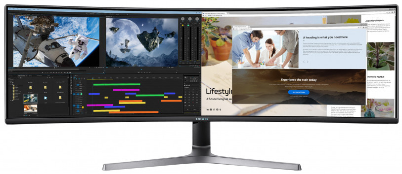 Super ultraširokoúhlý herní monitor Samsung C49RG94SSU (LC49RG94SSUXZG) / 49" (124,5 cm) / 5120 x 1440 px (UWDQHD) / doba odezvy 4 ms / černá /…