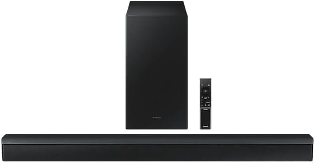 Soundbar Samsung HW-B460/ZG / včetně bezdrátového subwooferu / 2.1kanálový zvuk / 300 W / černá / POŠKOZENÝ OBAL