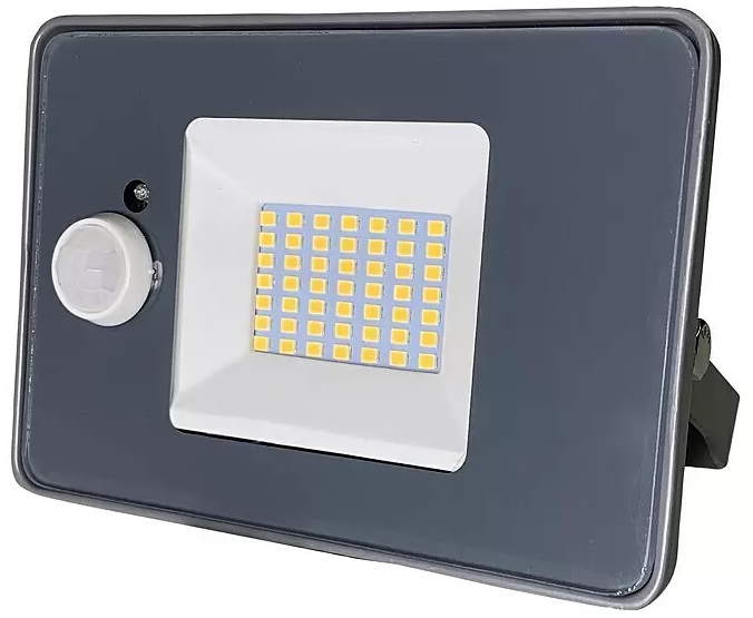 LED reflektor s pohybovým senzorem / dosah 7 m / 10 W / černá