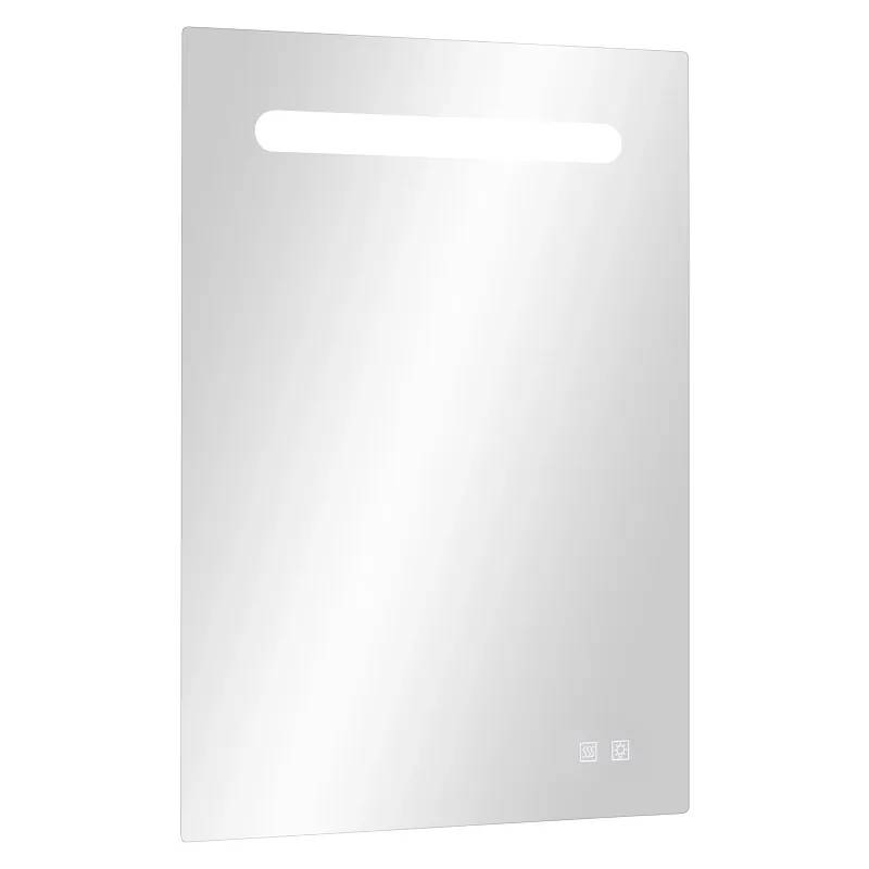 Nástěnné zrcadlo s LED osvětlením / 60 x 80 cm / 5700 K / 357 lm / dotykové ovládání / USB konektory