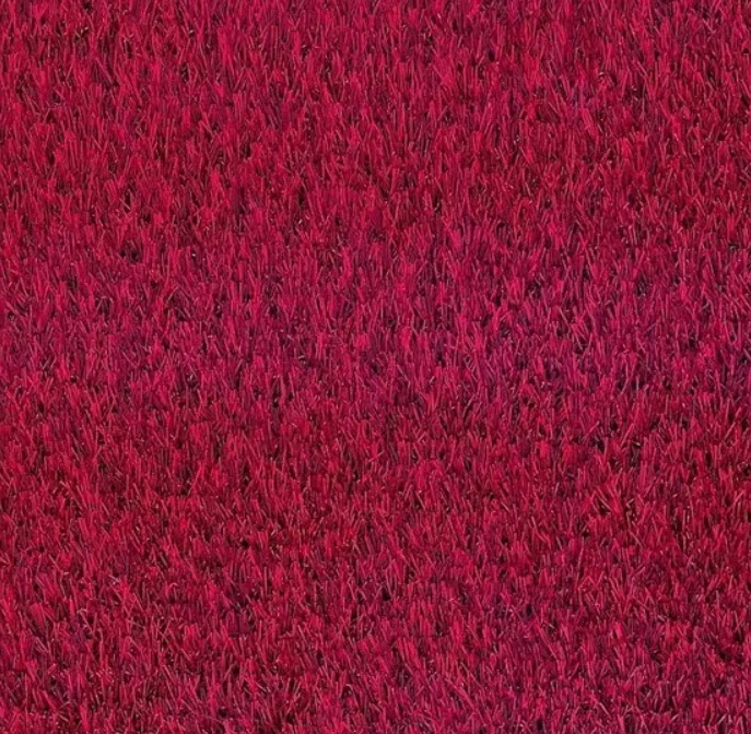 Umělý trávník kusový Classis Carpets / 200 × 133 cm / výška 2,5 cm / 2300 g/m2 / červená
