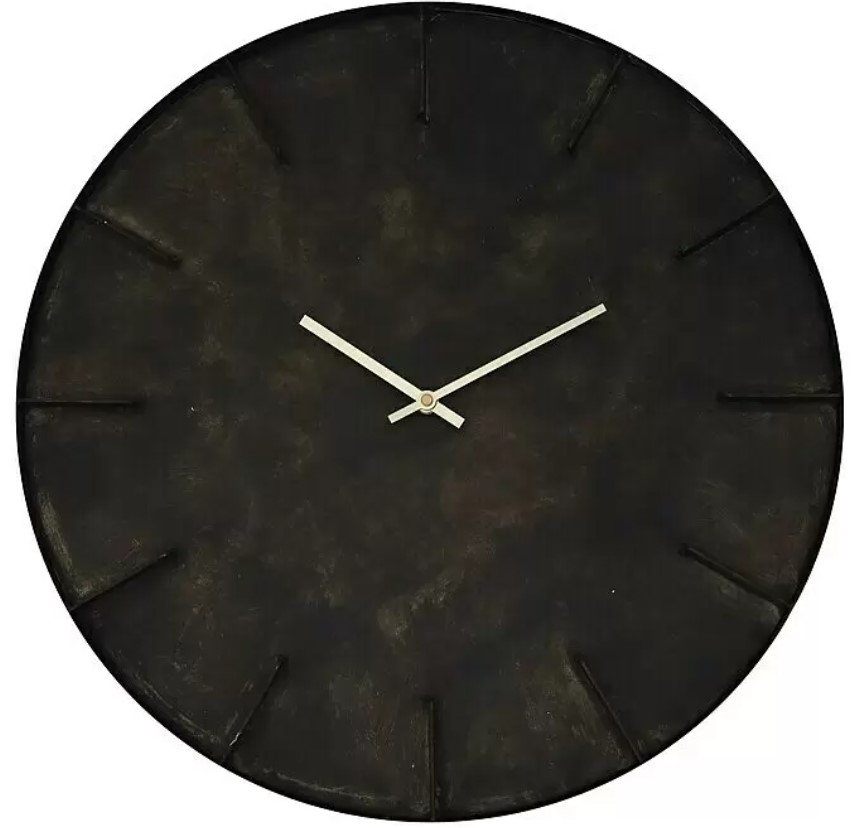 Kulaté nástěnné hodiny Anras / ⌀ 50 cm / černá