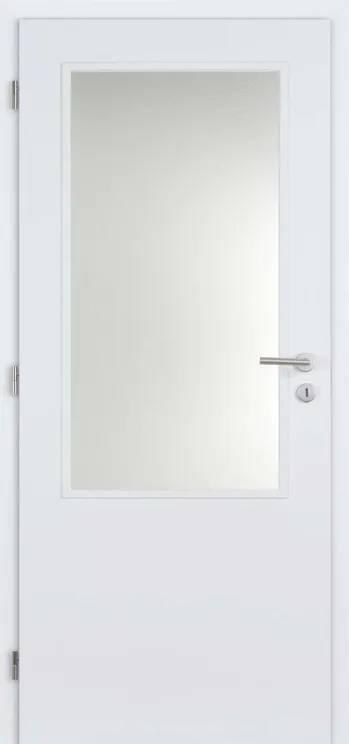 Interiérové dveře Doornite Basic / 2/3 sklo / 70 cm / levé / lakované / papírová voština / bílá