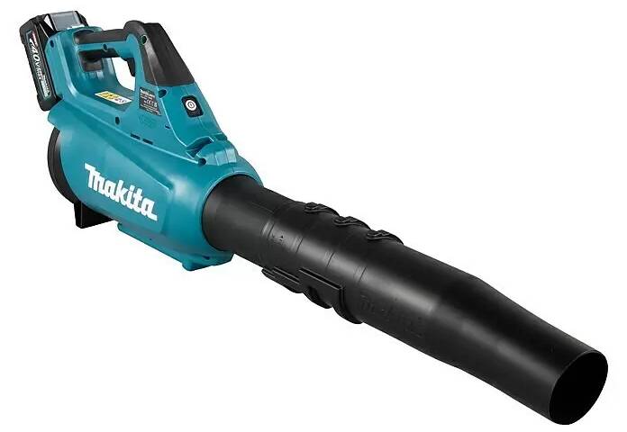 Akumulátorový foukač listí Makita UB001GM101 / 4 Ah / 40 V / 53 - 64 m/s / 94,1 dB(A) / 23000 ot./min. / tyrkysová/černá