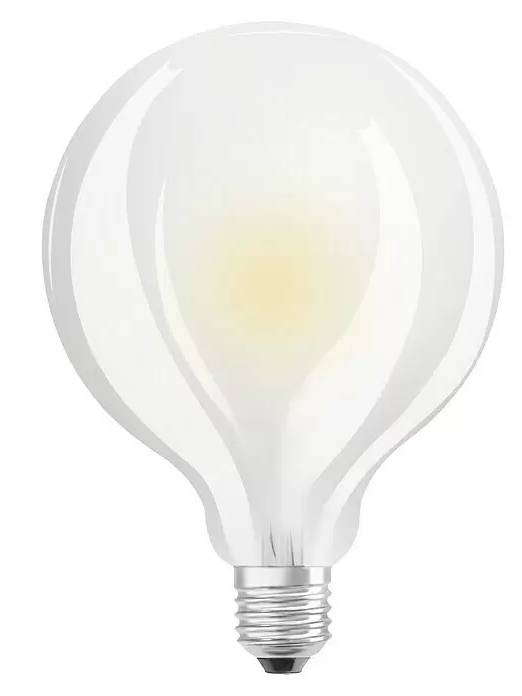 LED žárovka Osram Retrofit / E27 / 7 W / G95 / 806 lm / teplá bílá / matná