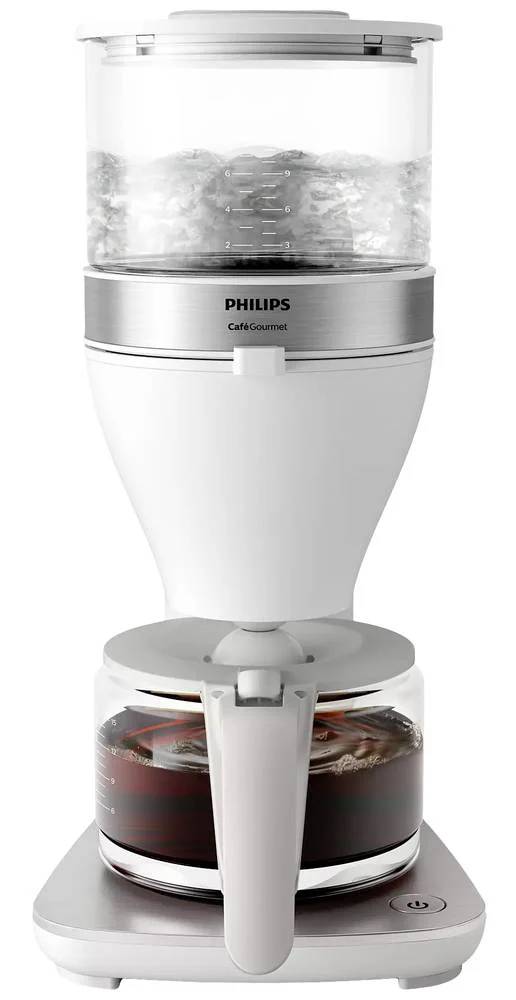 Kávovar na překapávanou kávu Philips Gourmet HD5416/00 / 15 šálků / skleněná konvice / bílá / ZÁNOVNÍ