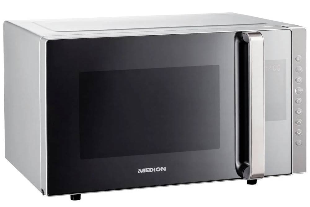 Mikrovlnná trouba Medion 3v1 MD 17495 / 23 l / 1200 W / časovač / stříbrná / POŠKOZENÝ OBAL