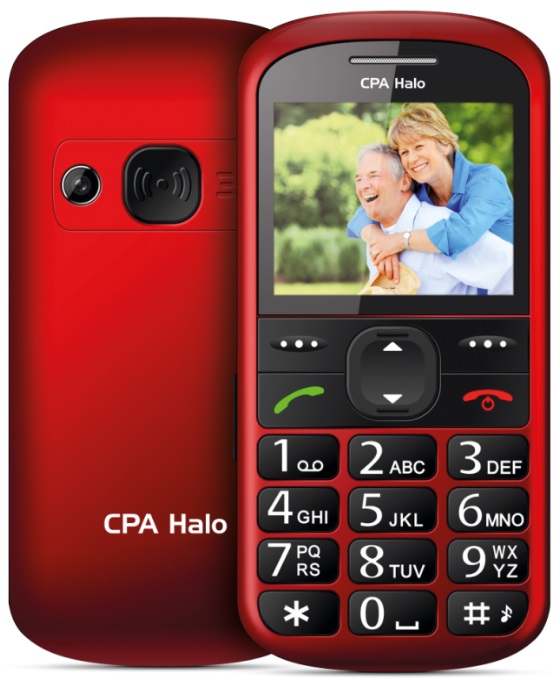 Mobilní telefon CPA Halo 11 Senior s nabíjecím stojánkem / 900 mAh / 2,4" (6,1 cm) / 220 x 176 px / 900 MHz / červená