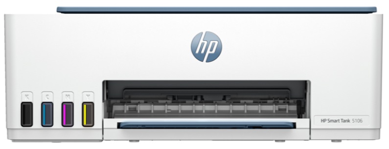Multifunkční inkoustová tiskárna HP Smart Tank 5106 All-in-One / rychlost tisku až 12 str./min. / bílá/modrá