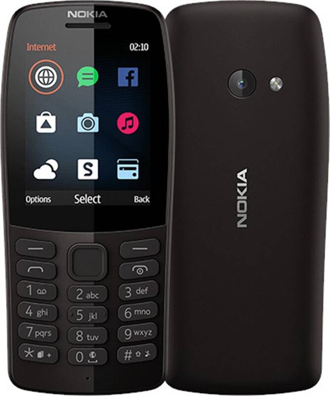 Mobilní telefon Nokia 210 / 2,4" (6,1 cm) / Dual SIM / IPS displej / 320 × 240 px / Bluetooth / černá / ROZBALENO