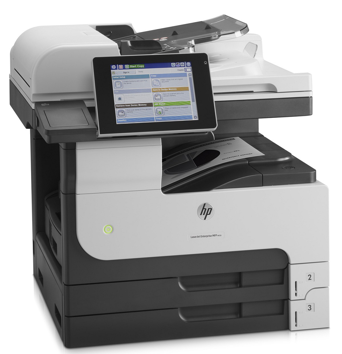 Multifunkční laserová tiskárna HP LaserJet Enterprise 700 MFP M725dn / rychlost tisku až 41 str./min. / bílá/šedá / POŠKOZENÝ OBAL