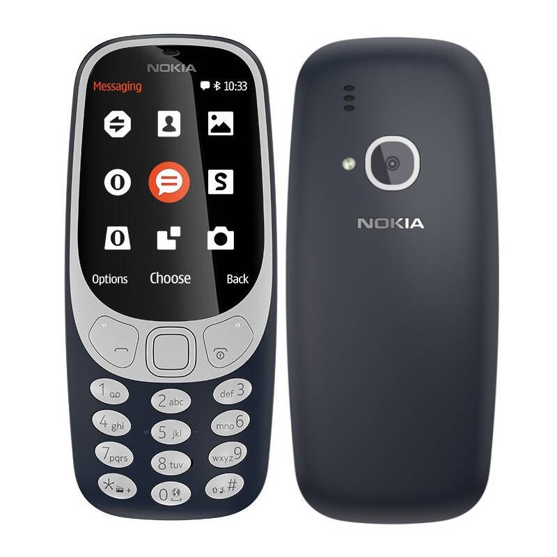 Mobilní telefon Nokia 3310 (2017) Dual SIM / 2,4" (6,1 cm) / 16 MB / 2 Mpx / modrá / ROZBALENO