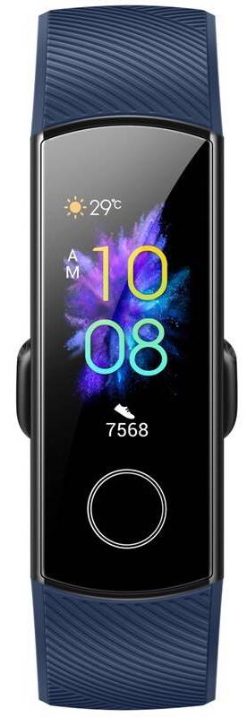 Fitness náramek HONOR Band 5 (55026752) / 100 mAh / 0,95" (2,4 cm) / 240 x 120 px / AMOLED displej / modrá / ROZBALENO