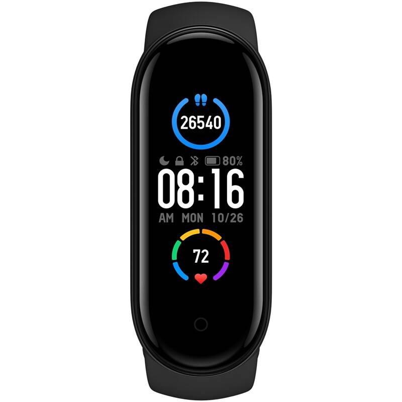 Fitness náramek Xiaomi Mi Smart Band 5 / 28350 / 1,1" (2,8 cm) / Bluetooth 5.0 / 125 mAh / černá / ROZBALENO