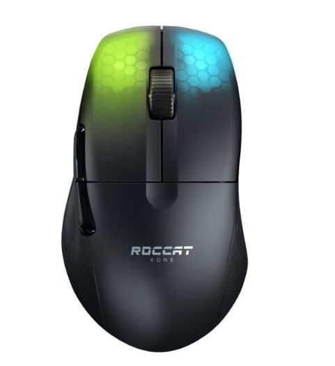 Bezdrátová herní myš Roccat Kone Pro Air / 19000 DPI / s RGB osvětlením / 5 tlačítek / černá / ROZBALENO