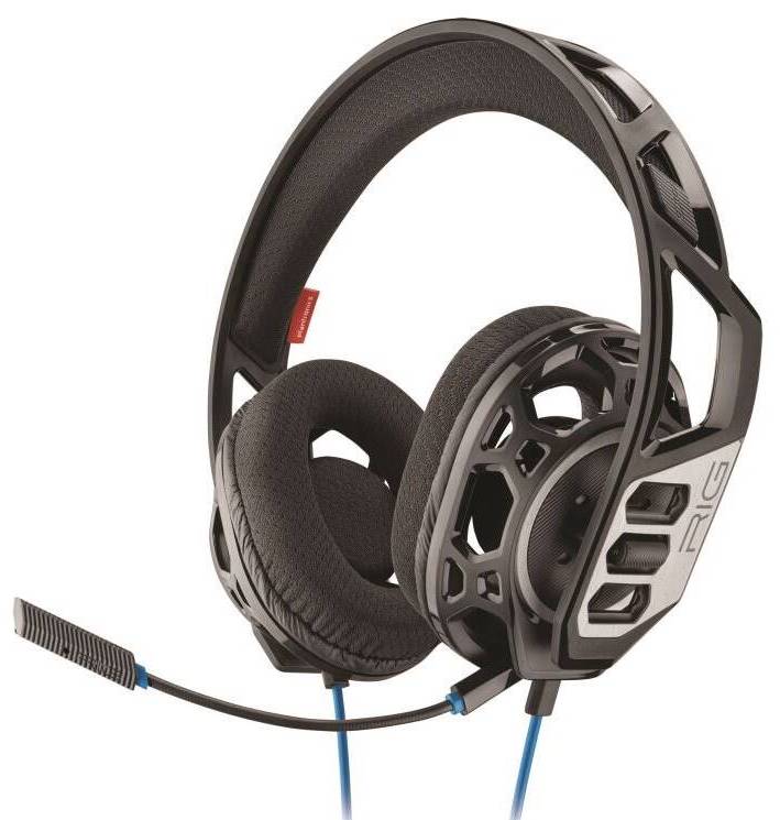 Headset Nacon RIG 300 HS pro PS4, PS5 (RIG300HS) / 1,3 m kabel / 32 ohm / 111 dB / 20 - 20000 Hz / 40 mm měniče / černá / ROZBALENO