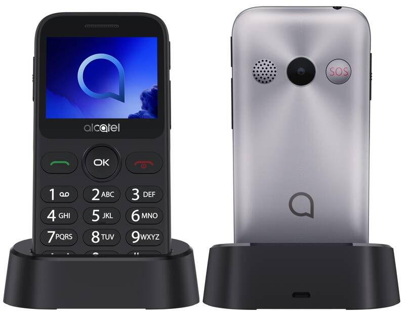 Mobilní telefon Alcatel 2019G (2019G-3BALE51) / 2,4" / 2 Mpx / 320 × 240 px / stříbrná / ROZBALENO