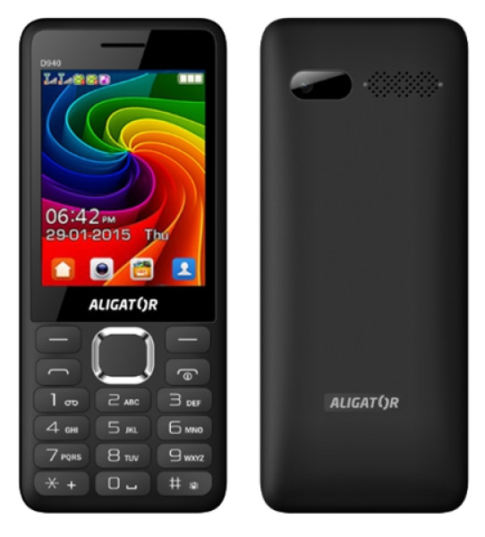 Mobilní telefon Aligator D940 / Dual SIM / 2,8" / černá / ROZBALENO