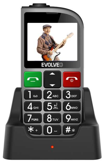 Mobilní telefon Evolveo EasyPhone FM (SGM EP-800-FMS) / 2,3" (5,8 cm) / 320 × 240 px / Dual SIM / stříbrná / ROZBALENO