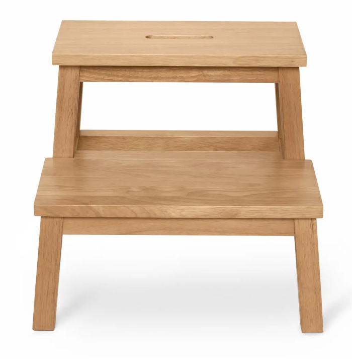 Stupínková stolička / max. nosnost 150 kg / kaučukovníkové dřevo