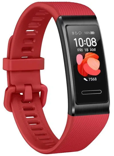 Fitness náramek Huawei Band 4 Pro (55024890) / 0,95" (2,4 cm) / Bluetooth 4.2 / 5 ATM / červená