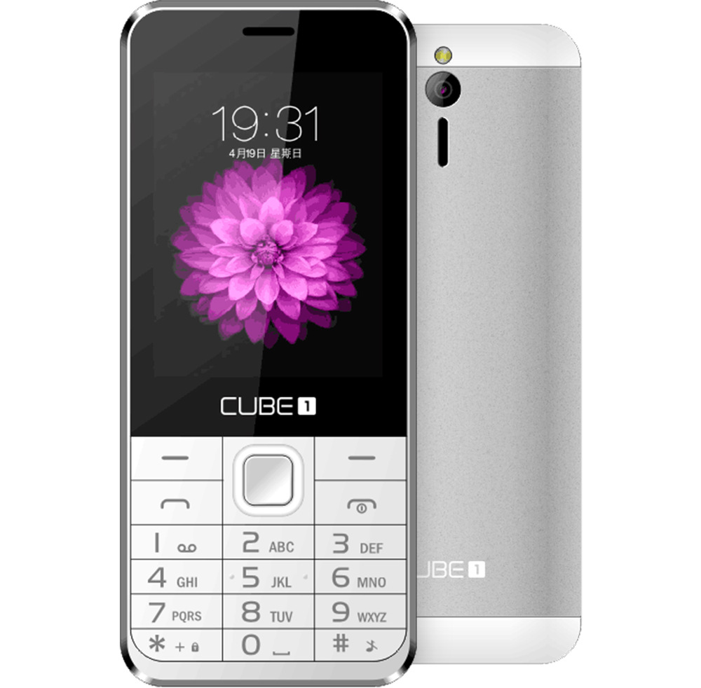 Mobilní telefon Cube 1 F400 / 2,8" / Dual SIM / Bluetooth / bílá/stříbrná / ZÁNOVNÍ