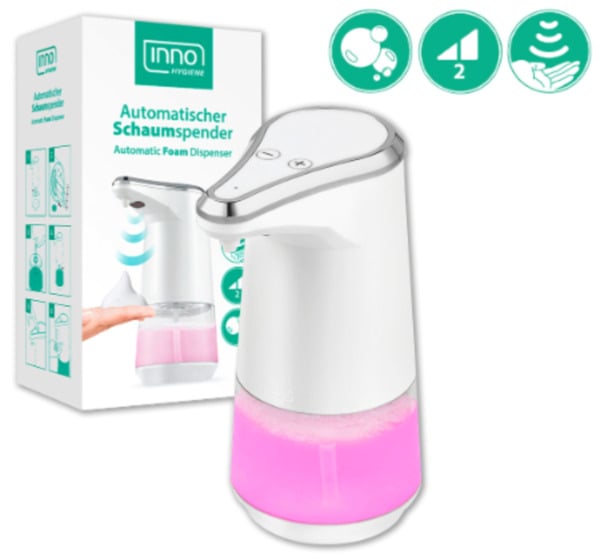 Automatický dávkovač mýdla Inno Hygiene / bílá/růžová / ZÁNOVNÍ