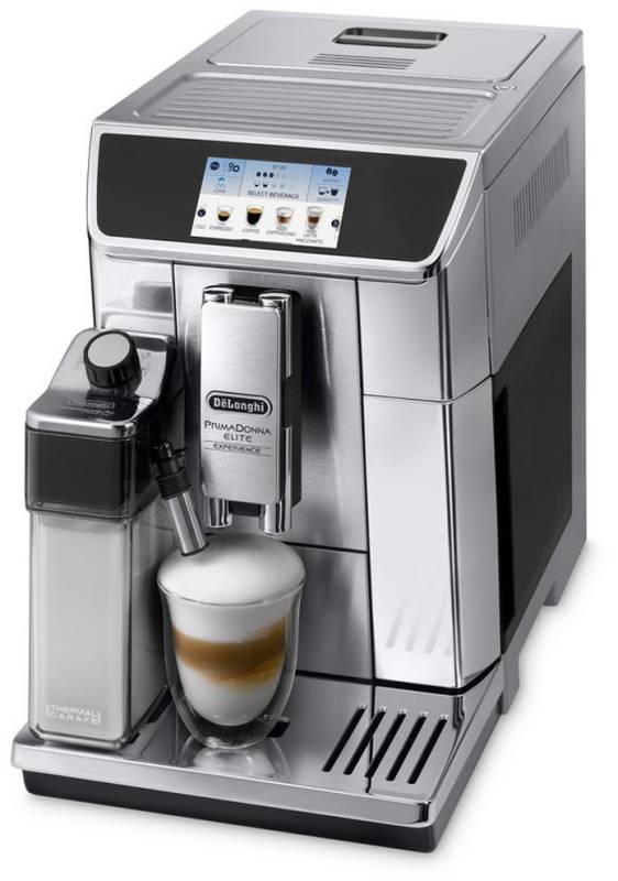 Automatický kávovar De'Longhi PrimaDonna Elite Experience ECAM 656.85.MS / 1450 W / 2 l / 19 bar / stříbrná / ZÁNOVNÍ