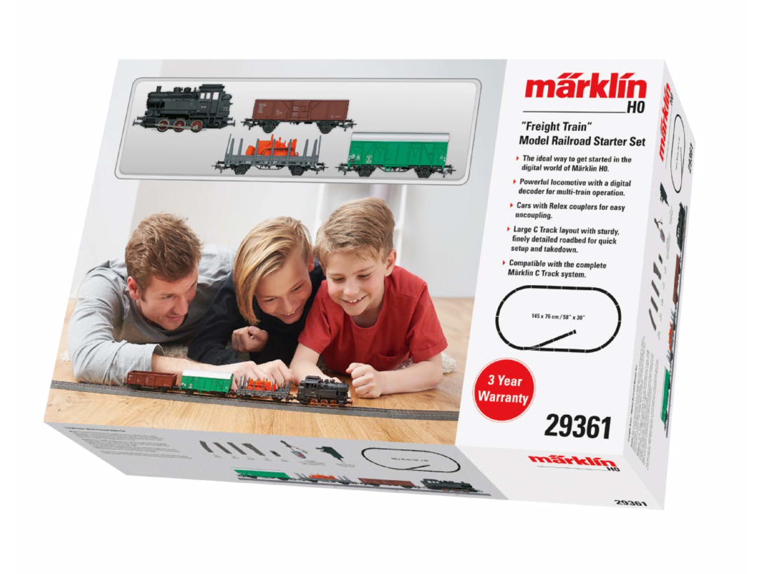 Model digitální železniční startovací sady Märklin HO 29362 / vláčkodráha / kov/plast
