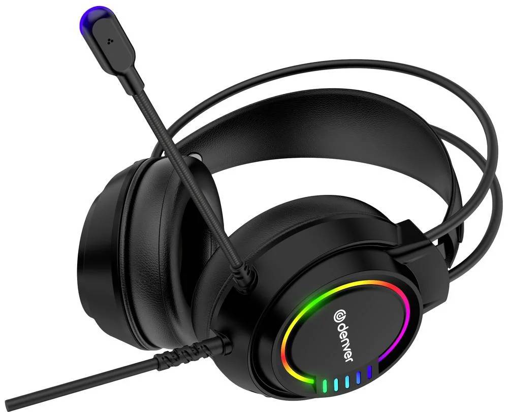 Herní headset Denver GHS 130 / 20 - 20000 Hz / 115 dB / -38 dB / 100 mW / černá