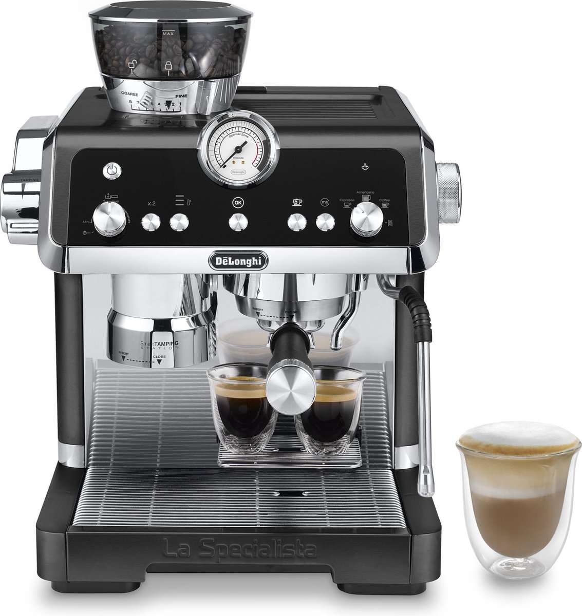 Pákový kávovar Espresso De'Longhi La Specialista Prestigio EC9355.BM / 19 bar / 1450 W / černá / ZÁNOVNÍ
