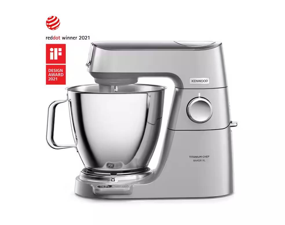 Kuchyňský robot Kenwood Titanium Chef Baker XL KVL85.004SI + nástavec na lasagne KAX980 / 1200 W / 7 l / nerez / stříbrná / ZÁNOVNÍ