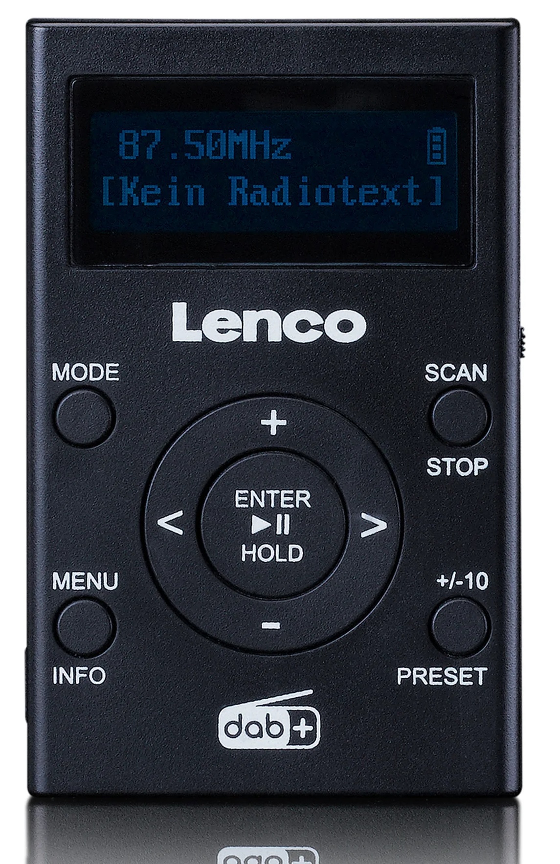 Kapesní rádio a MP3 přehrávač Lenco PDR-011BK / DAB+/FM / černá / ZÁNOVNÍ