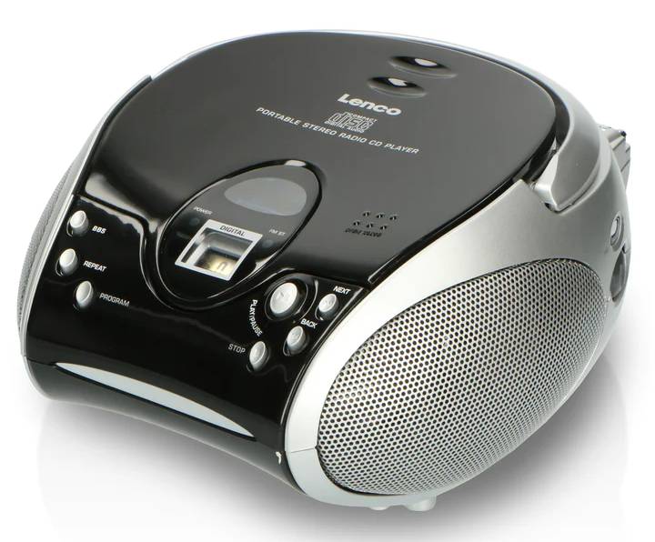 Přenosné stereo FM rádio Lenco SCD-27 BK / CD mechanika / černá/stříbrná / ROZBALENO