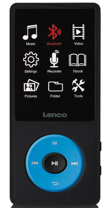 MP3 a MP4 přehrávač Lenco Xemio-860 / 8 GB / LCD TFT displej / 320 × 240 px / 2,4" (6,1 cm) / černá/modrá / ZÁNOVNÍ