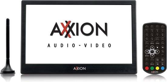 Přenosná LCD televize Axxion AXX-1028 / LED / 10" (25,4 cm) / 8 W / 1024 x 600 px / 16:9 / DBV-T2 / HDMI / černá / ROZBALENO