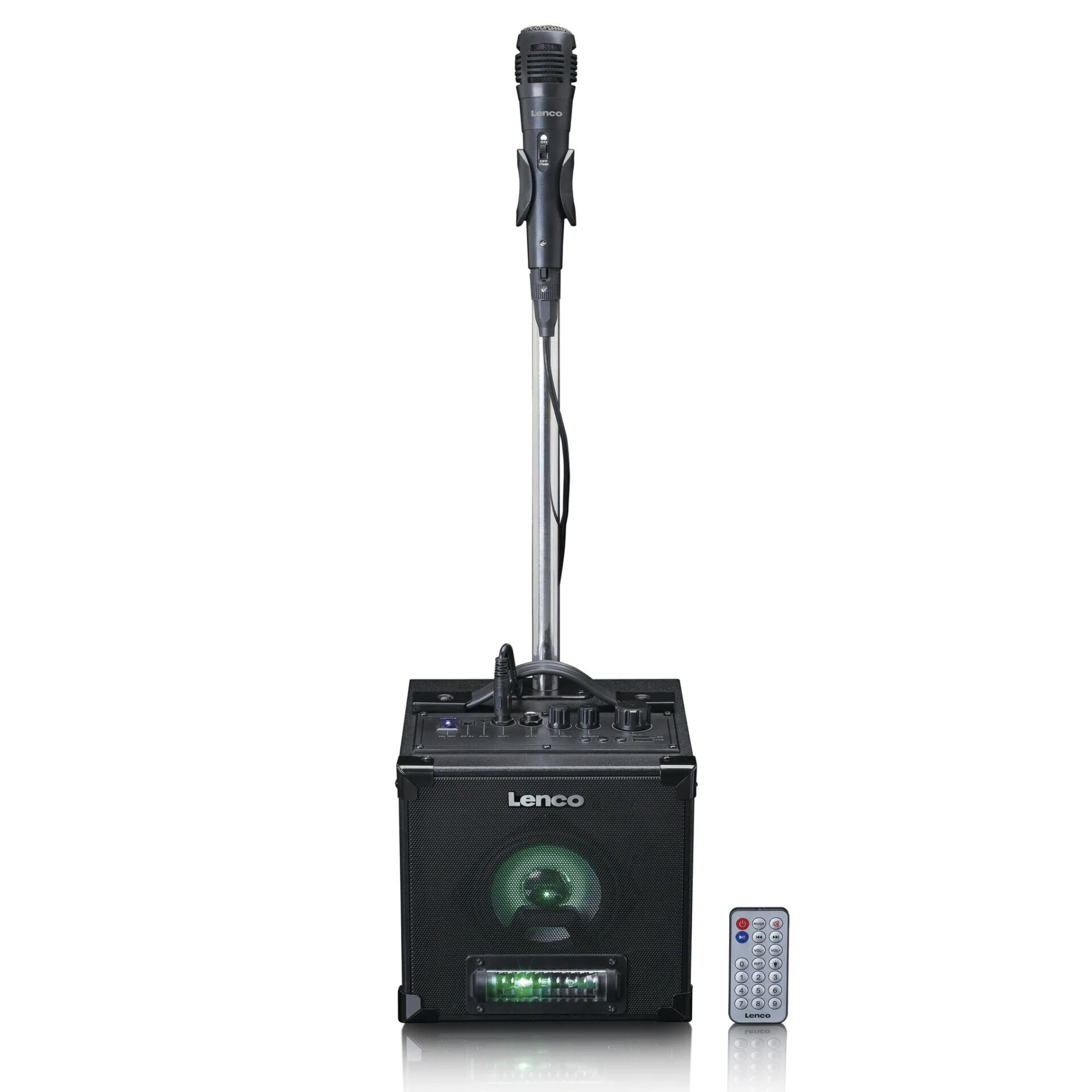 Karaoke systém Lenco BTC-070BK / 8 W / Bluetooth 5.0 / černá / ROZBALENO