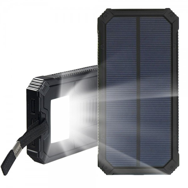 Powerbanka Smart Case SMC898 / 20000 mAh / solární / vodotěsná / černá / ROZBALENO