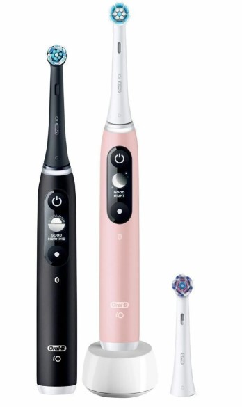 Zubní elektrický kartáček Oral-B iO Series 6 Duo / 5 programů / pro dospělé / růžová / černá / ROZBALENO